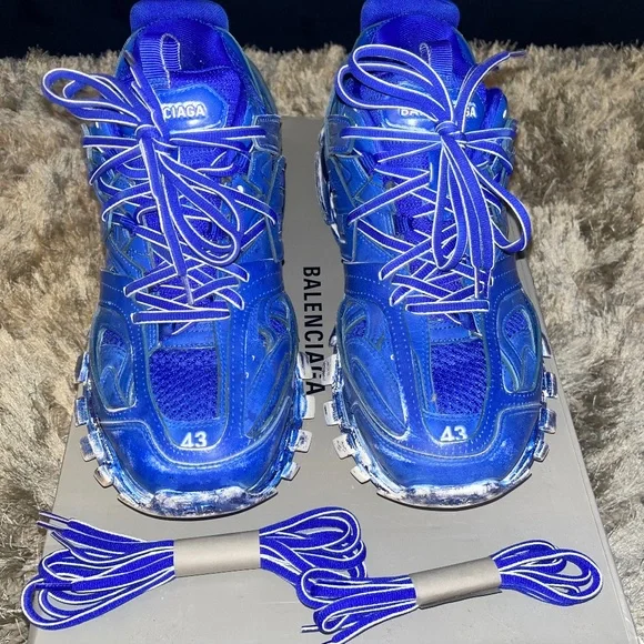 Authentic Balenciaga distressed Men track sneakers Balenciaga Mesh Rubber Distressed Mens Runner Sneakers 43  main image 2